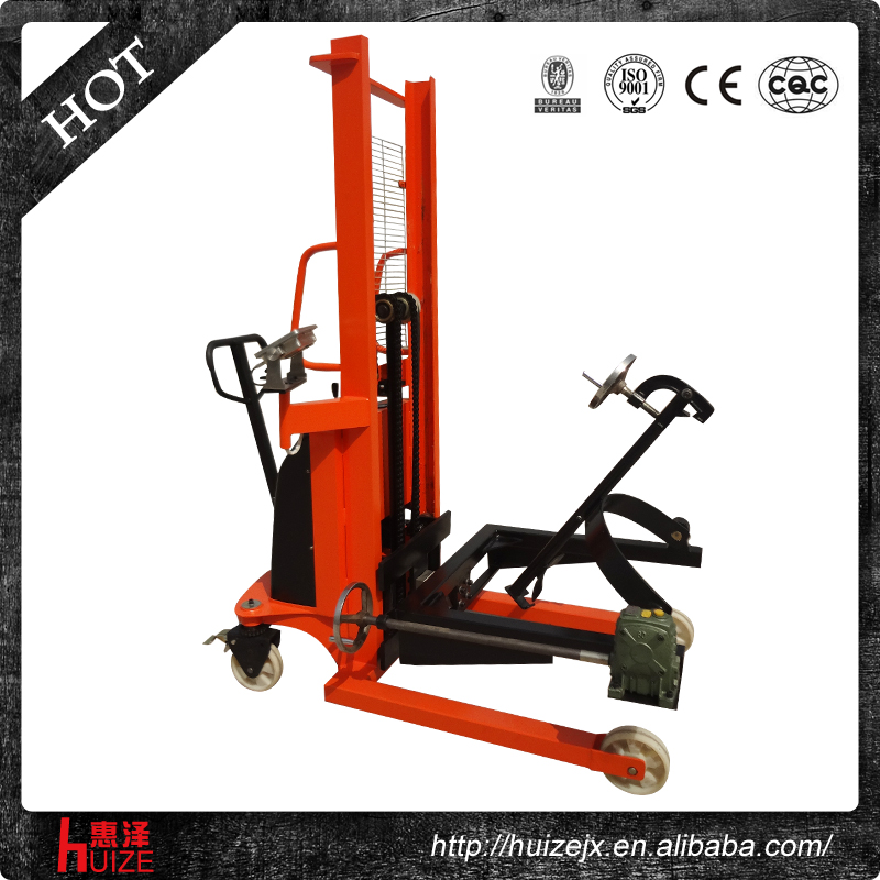 半電動(dòng)稱重油桶車（夾鐵桶，手搖翻轉(zhuǎn)倒料）